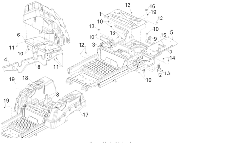 Platform Diagram and Parts List for Z-FORCELX54KW (17AIDAUC010)(2018) Cub Cadet Lawn Tractor